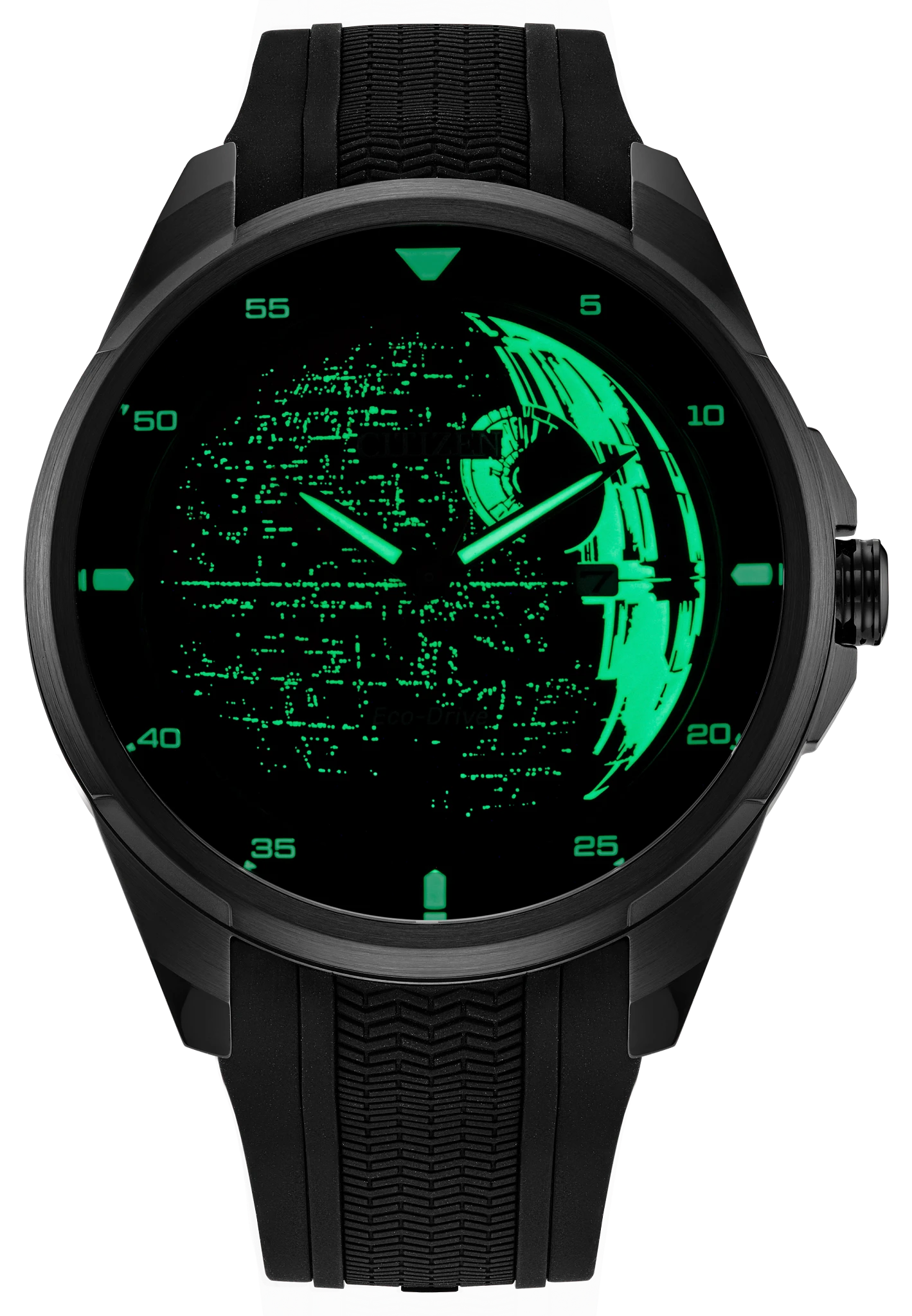 Death Star, Vader's Shadow Black Dial Silicone Strap AW1606-06W